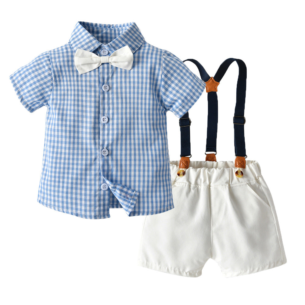 Wholesale Children's Cotton Plaid Casual Sets